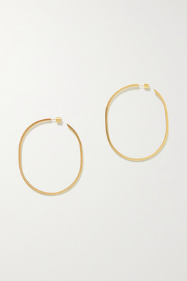 Jennifer Fisher Oval Thread Gold-plated Hoop Earrings - One size