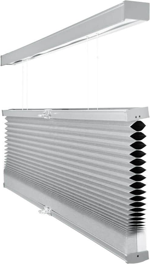 Chicology Cut-to-Size Light Grey Cordless Top Down Bottom Up Blackout Insulating Polyester Cellular Shade 39.25 in. W x 48 in. L