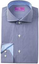 Thumbnail for your product : Lorenzo Uomo Gingham Trim Fit Dress Shirt