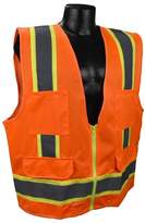 Thumbnail for your product : Full Source US2ON16 Class 2 Solid Surveyor Safety Vest - Orange - 3XL, Solid Polyester Material