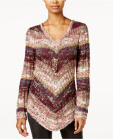 Thumbnail for your product : Ultra Flirt Juniors' Mitered Stripe Tunic Sweater