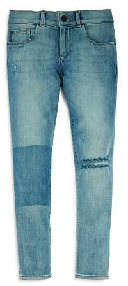 DL1961 Boys' Contrast Distressed Skinny Jeans - Big Kid