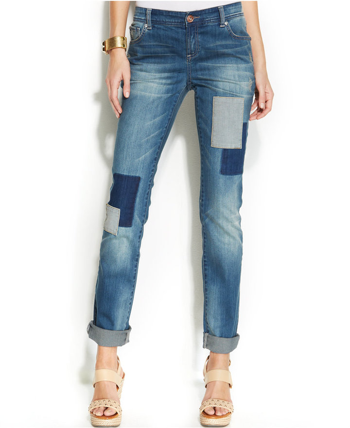 INC International Concepts Patchwork Boyfriend Jeans - ShopStyle ...