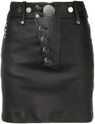 Alexander Wang leather front mini skirt