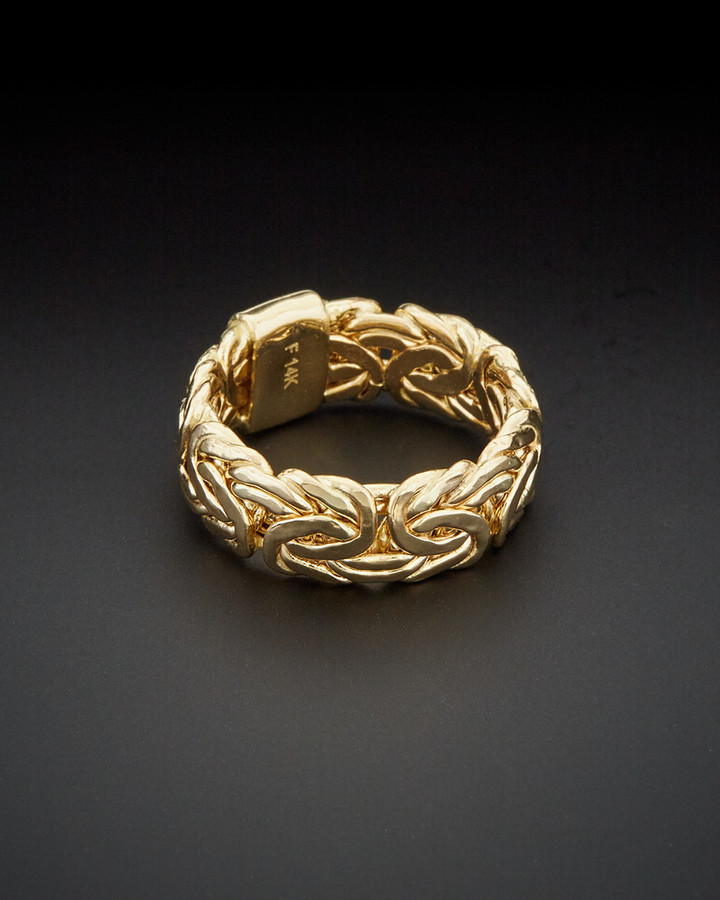 Italian Gold 14K Byzantine Band Ring - ShopStyle