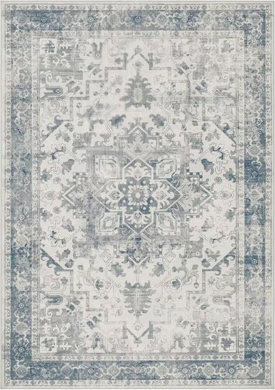 ItopfoxVintageBohoWashableRugforLivingRoomOfficeDiningRoomKidsRoomandFarmhouseDurableLowPileNon-SlipAreaRug