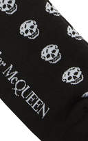 Thumbnail for your product : Alexander McQueen Skull-Print Cotton-Blend Socks