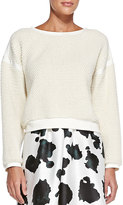 Thumbnail for your product : Hari Whit Patterned/Smooth Combo Sweater