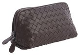Thumbnail for your product : Bottega Veneta ebony intrecciato leather small cosmetics case