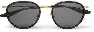 Barton Perreira Corso 52 Round-Frame Acetate and Gold-Tone Titanium Sunglasses - Men - Black