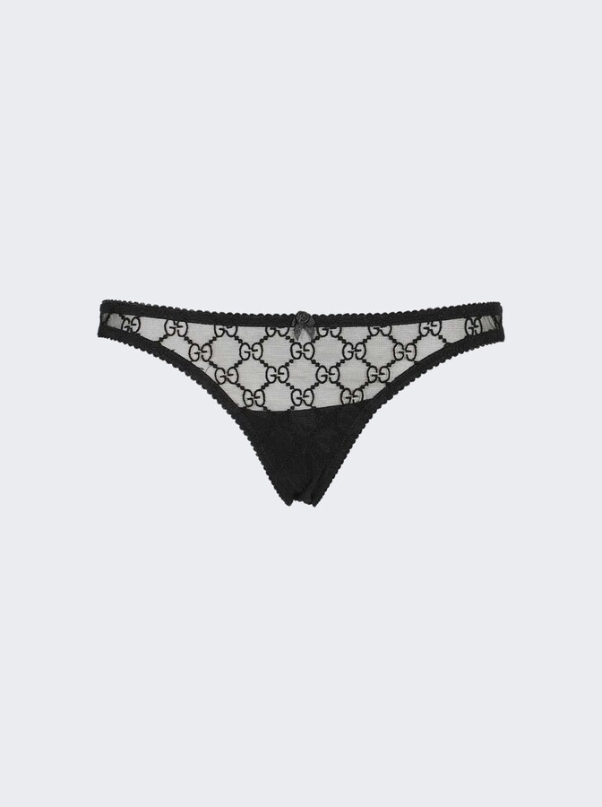 Gucci Sheer Logo Panty ShopStyle Lingerie