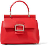 Thumbnail for your product : Roger Vivier Viv Cabas Mini Leather Tote - Red