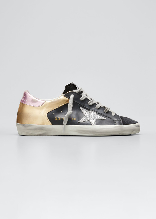 golden goose superstar multi metallic sneakers