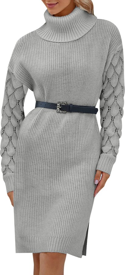 MASCOMODA Womens Long Sleeve Sweater Bodysuit 2023 Fall Fashion