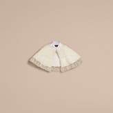 Thumbnail for your product : Burberry Feather Collar Detail Layered Lace Capelet
