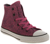 Thumbnail for your product : Converse pink all star animal hi girls junior