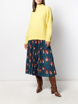Stella Jean Pleated Midi Skirt