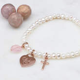 Thumbnail for your product : Hurleyburley Junior Girl's Personalised Rose Gold Christening Bracelet