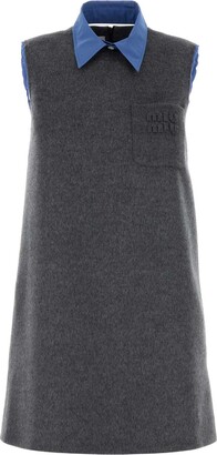 ワンピース Miu Miu Grey Velour Mini Dress Miu Miu Grey Velour Mini Dress Miu Miu Women's Mini Dresses