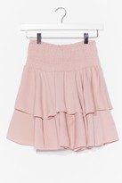 Thumbnail for your product : Nasty Gal Womens Loose Shirred Tiered Mini Skirt