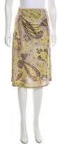 Thumbnail for your product : Etro Paisley Knee-Length Skirt Lime Paisley Knee-Length Skirt