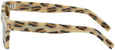 Thumbnail for your product : Saint Laurent Off-White & Brown Leopard SL 402 Sunglasses