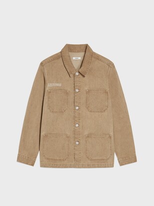 Pangaia Hemp Denim Workwear Jacket — acorn khaki M
