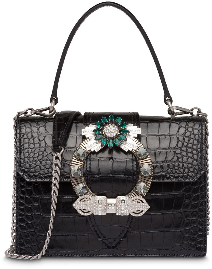 Miu Miu Miu Lady crocodileeffect bag ShopStyle