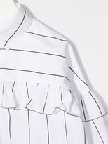 Thumbnail for your product : BRUNELLO CUCINELLI KIDS Striped Ruffle Shirt