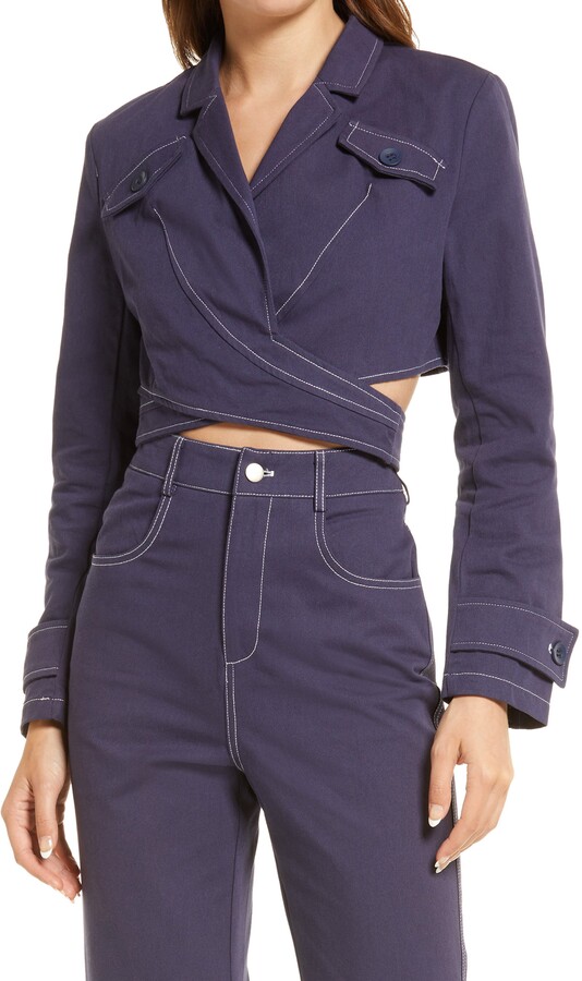 long sleeve crop jacket