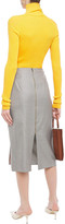 Thumbnail for your product : Roland Mouret Aura Gathered Checked Wool And Silk-blend Midi Skirt