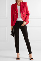 Thumbnail for your product : Balmain Double-breasted Wool Blazer - Red