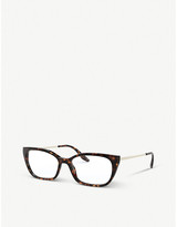 Thumbnail for your product : Prada PR 14XV acetate and metal cat-eye glasses