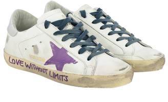 Golden Goose Sneakers Superstar Sneakers In Leather With Painted Star And Laminated Heel