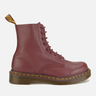Dr. Martens Women's Pascal Virginia Leather 8Eye Lace Up Boots - Cherry Red