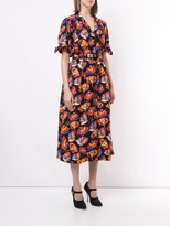 Thumbnail for your product : Rebecca Vallance Cintia floral-print shirt dress
