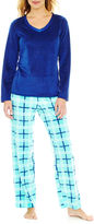 Thumbnail for your product : Liz Claiborne Microfleece Long-Sleeve Pajama Set