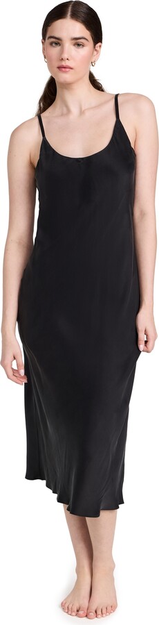Lunya Washable Silk Bias Slip Dress