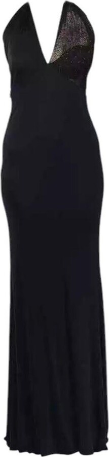 Vintage Gianni Versace Couture Gv Millennium Black Embellished Gown Nwt