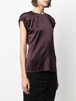 Thumbnail for your product : Helmut Lang Drawstring Cuff Satin Blouse