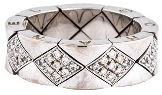 Chanel 18K Diamond Matelassé Ring
