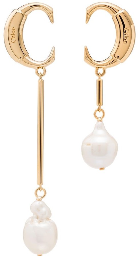 Chloé Darcey baroque-pearl drop earrings - ShopStyle