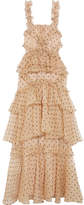 Thumbnail for your product : Alice McCall Yoko Ruffled Tiered Swiss-dot Silk-organza Gown