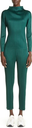 Pleats Please Issey Miyake New Colorful Basics 3 Pleated Crop Pants