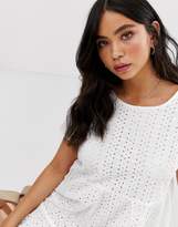 Thumbnail for your product : Pieces broderie smock mini dress