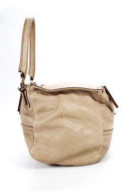 Givenchy Beige Leather Pocket Front Satchel Tote Handbag