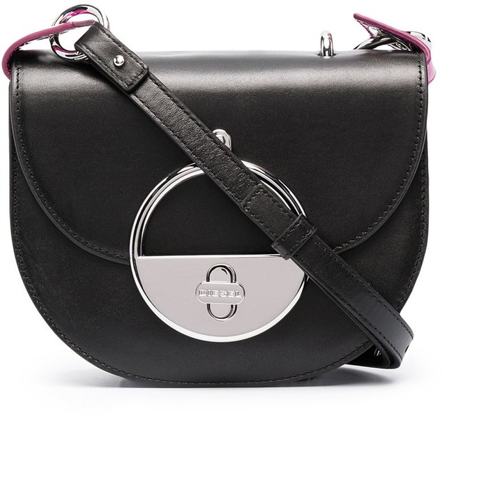black saddle crossbody bag