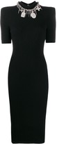 Thumbnail for your product : Balmain Necklace Detail Ribbed Style Dress