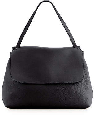 The Row Top Handle 14 Leather Flap-Top Shoulder Bag