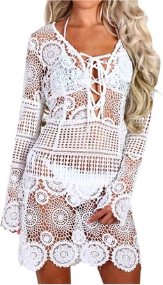 Crochet Beach Cover Up | Shop the world's largest collection of fashion |  ShopStyle UK
